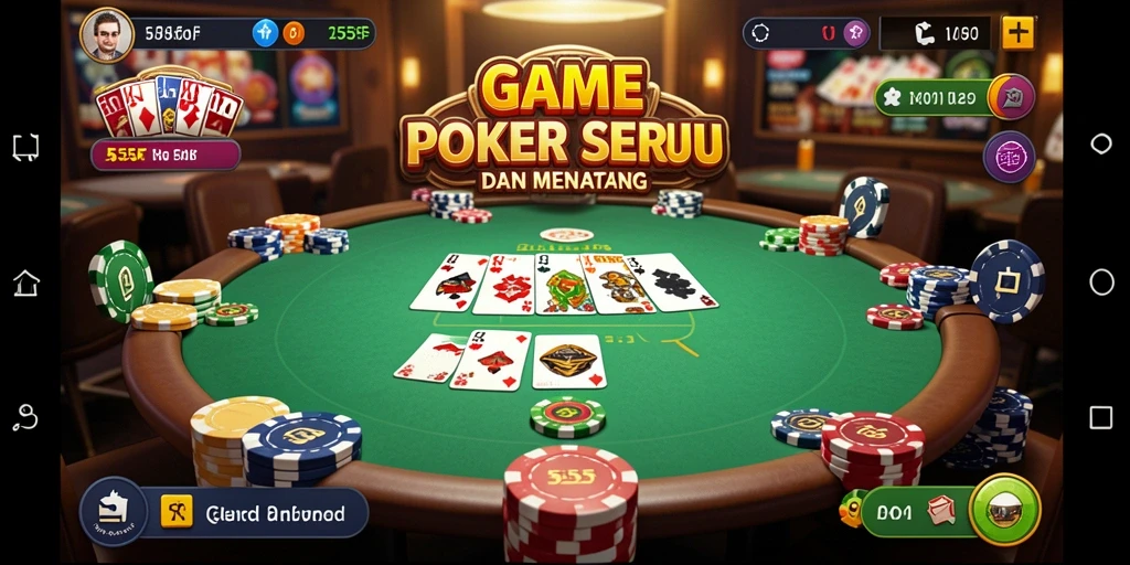Skrinsot gameplay poker yang menampilkan suasana permainan yang menarik.