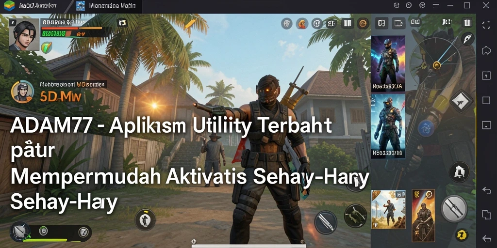 Tampilan antarmuka utama ADAM77 yang sederhana dan fungsional.