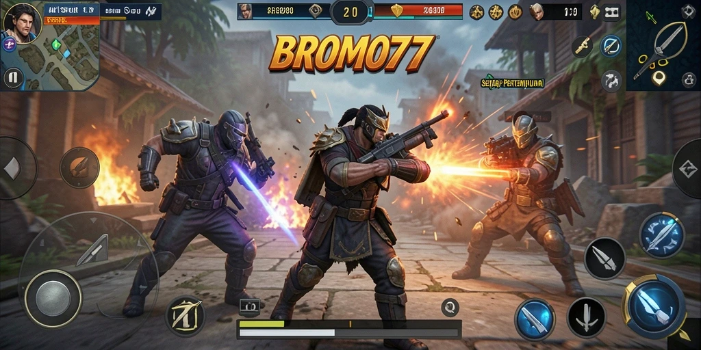 Tampilan gameplay BROMO77 yang mendebarkan dan penuh aksi.
