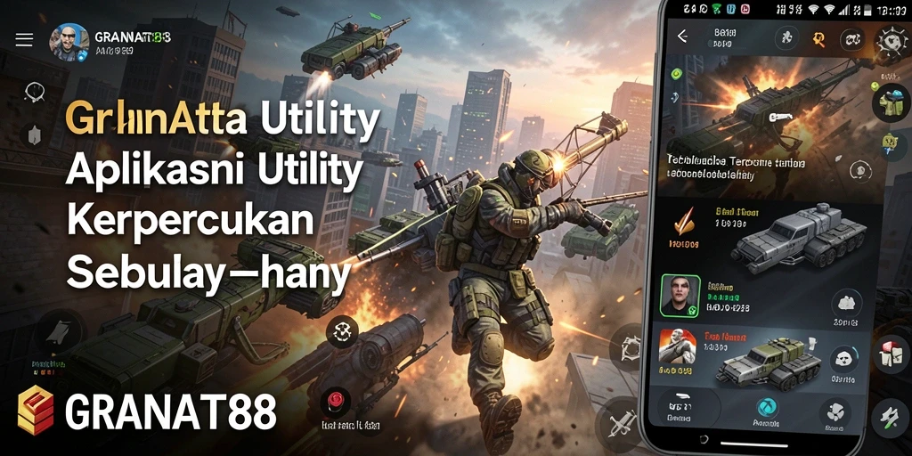 Screenshot GRANAT88 menampilkan antarmuka aplikasi Utility yang modern dan user-friendly.