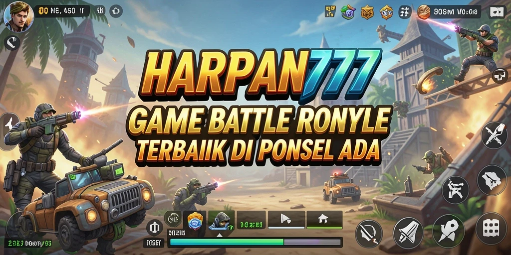 Tampilan gameplay intens dalam HARAPAN777 terlihat dari pertarungan pemain di medan perang.