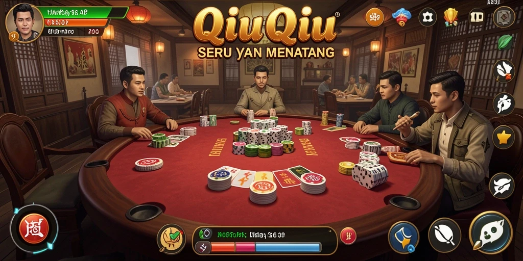 Screenshot utama HARAPJP menampilkan aksi QiuQiu yang seru.