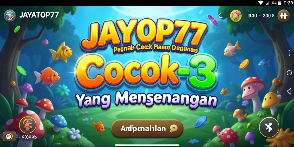 Gameplay seru dari JAYATOP77 yang penuh warna dan tantangan Match-3.