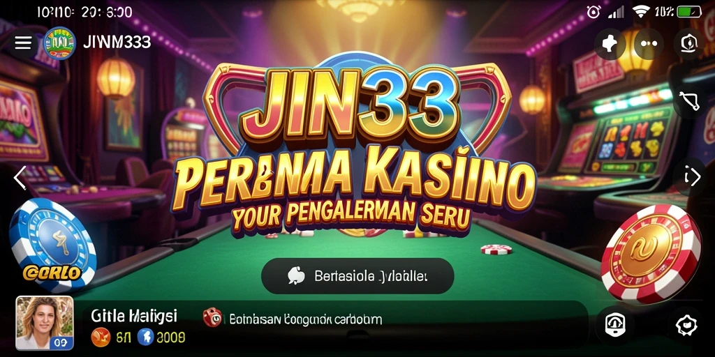 Tampilan gameplay menarik di aplikasi Kasino JIN33.