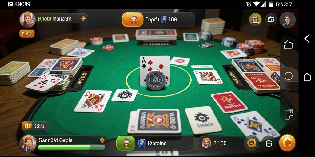 Tampilan seru gameplay Gaple di KNO89.