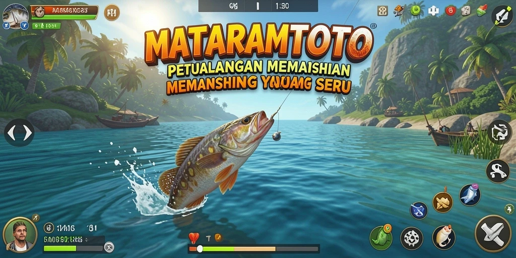 Tampilan menakjubkan dari gameplay memancing di MATARAMTOTO.