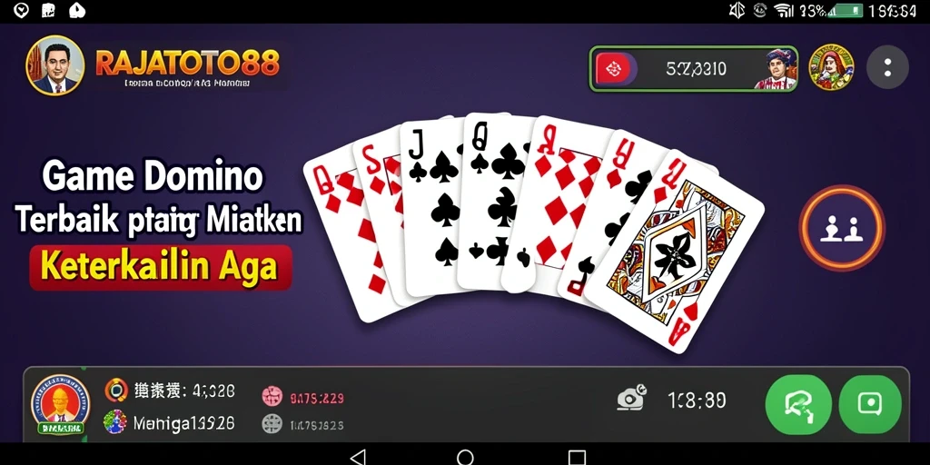Gameplay seru Domino di RAJATOTO88 dengan grafik yang menarik.