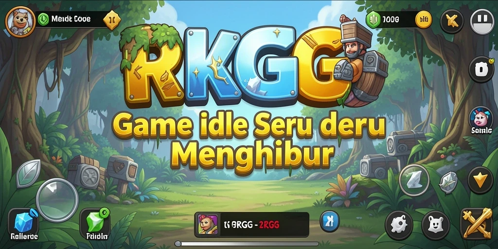Tampilan gameplay seru dari RKGG yang menampilkan kemajuan Idle.