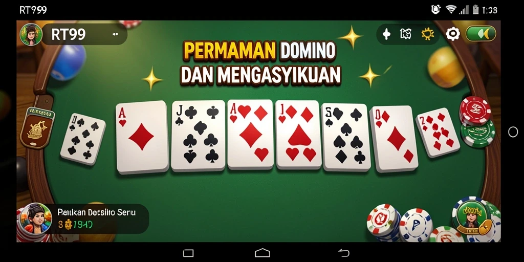 Tampilan gameplay domino yang menarik di RT99.