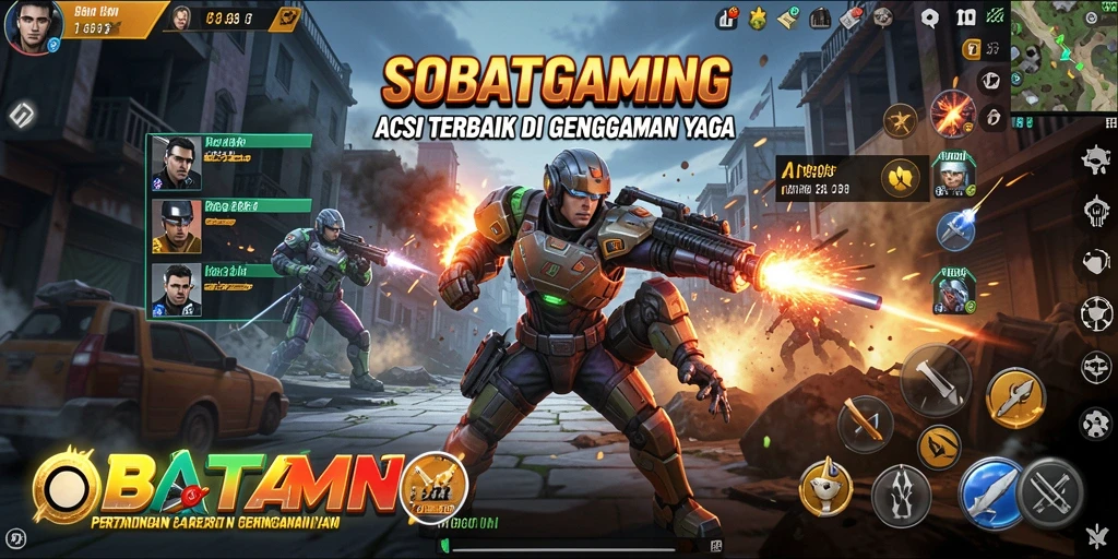 Screenshot menunjukkan aksi menegangkan dalam SOBATGAMING.