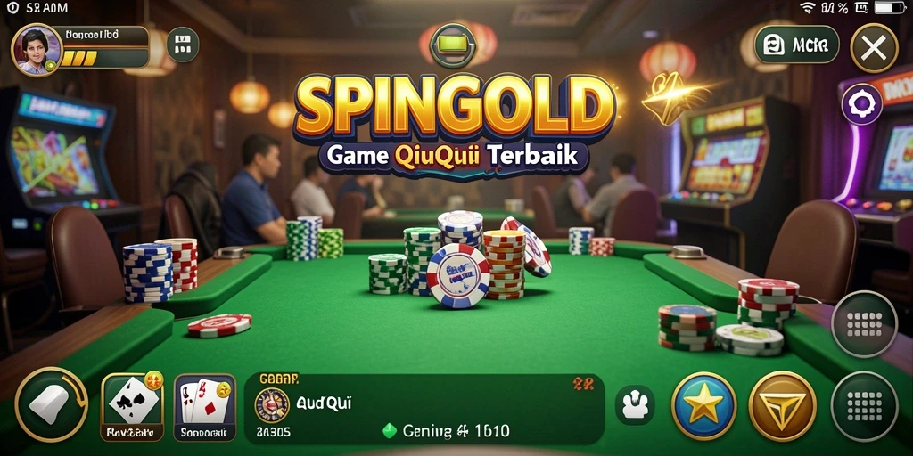 Tampilan gameplay QiuQiu yang seru di SPINGOLD.