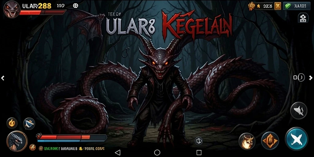 Gameplay ULAR288 yang menakutkan dengan suasana kegelapan mencekam.