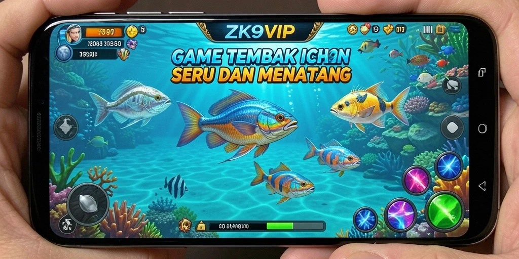 Screenshot ZK9VIP menampilkan momen seru dalam aksi Tembak Ikan.